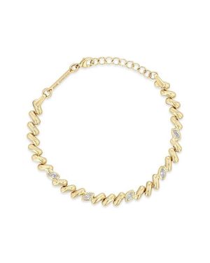 Zoe Chicco Diamond San Marco Chain Bracelet - Metallic