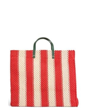 Clare V. Simple Crochet Tote - Red