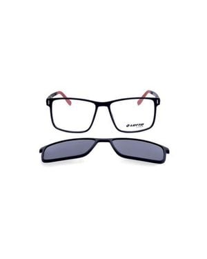 Lotto Leggenda 55Mm Rectangular Optical Glasses - Black