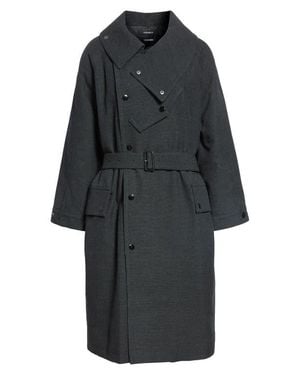 R13 Dispatch Funnel Neck Coat - Black