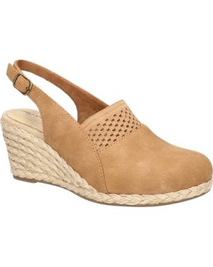 Easy Street Aloha Slingback Espadrille Wedge Pump - Natural