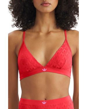 adidas Originals Microterrot Monogram Triangle Bralette - Red