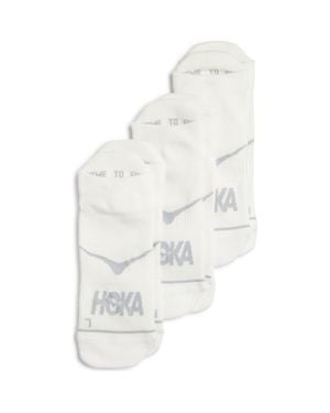Hoka One One Run Assorted 3-Pack No-Show Socks - White