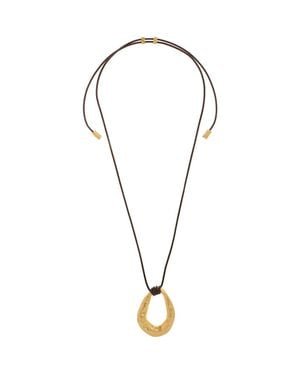 Reiss Momo Molten Link Pendant Necklace - Metallic