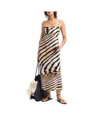 Vitamin A Arden Printed Linen Cover-Up Sundress - Black