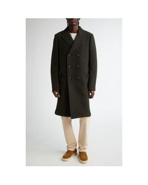 Massimo Alba Dodge Double Breasted Virgin Wool Coat - Black