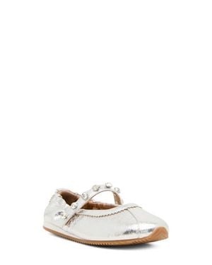 Steve Madden Kids' Janaya Flat - White