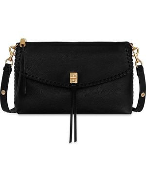 Rebecca Minkoff Darren Top Zip Leather Shoulder Bag - Black