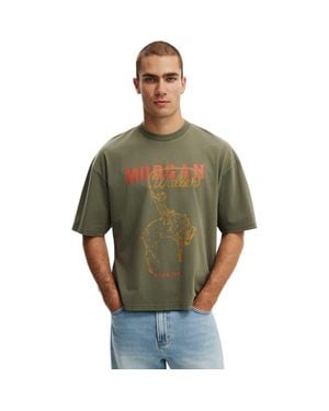 Cotton On Cropped Fit Music T-Shirt - Green