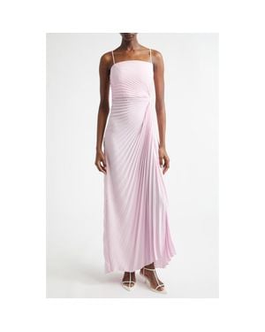 A.L.C. Layla Strapless Pleated Gown - Pink