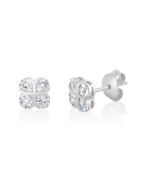 Crislu Pear Shape 4-Stone Stud Earrings - Multicolor