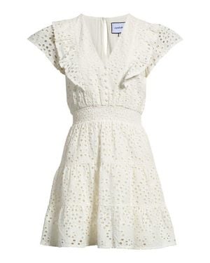 LAYERED WITH LOVE Lil Jane Eyelet Lace Minidress - White