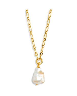 Dean Davidson Florence Freshwater Pearl Pendant Long Chain Necklace - Metallic