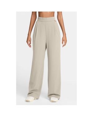 Nike 24.7 Perfectstretch Dri-Fit High Waist Loose Wide Leg Pants - Natural