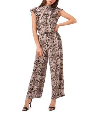 1.STATE Flutter Sleeve Jumpsuit - Multicolor