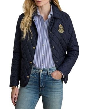 Ralph Lauren Crest Detail Quilted Jacket - Blue