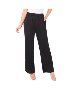 Cece Straight Leg Elastic Waist Pants - Black