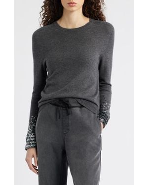 Kobi Halperin Lainey Sequin Cuff Sweater - Black