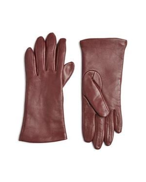 Nordstrom Cashmere Lined Leather Touchscreen Gloves - Red