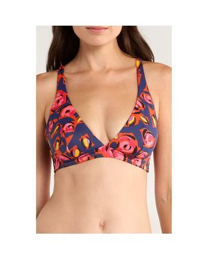 Huit Triangle Bikini Top - Red