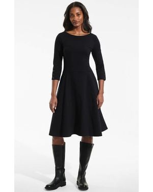 Lands' End Starfish 3/4 Sleeve Dress - Black