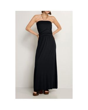 Lascana Bandeau Maxi Dress - Black