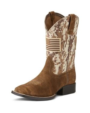 Ariat Kids' Patriot Western Boot - Brown