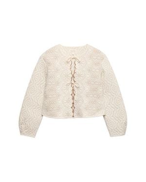 PER UNA BY M&S Scallop Trim Quilted Jacket - Natural