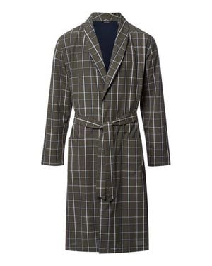 Hanro Night And Day Cotton Shawl Collar Robe - Gray