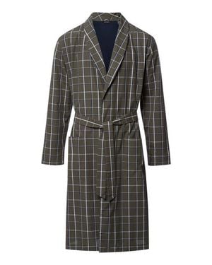 Hanro Night And Day Cotton Shawl Collar Robe - Gray