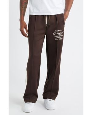 Criminal Damage Pintuck Track Pants - Brown