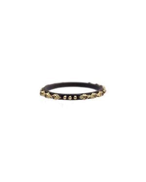 Armenta Old World Crivelli Dot Stackable Ring - Black