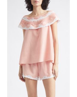 Posse Tabitha Off The Shoulder Top - Pink
