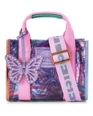 Kurt Geiger Extra Small Southbank Vinyl Clear Tote - Purple
