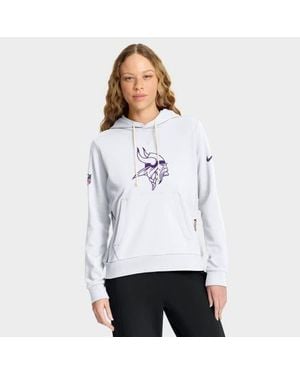 Nike Minnesota Vikings Alternate Logo Sideline Standard Issue Dri-Fit Hoodie - White