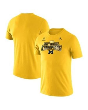 Nike Michigan Wolverines College Football Playoff 2023 National Champions Legend Performance T-Shirt - Yellow