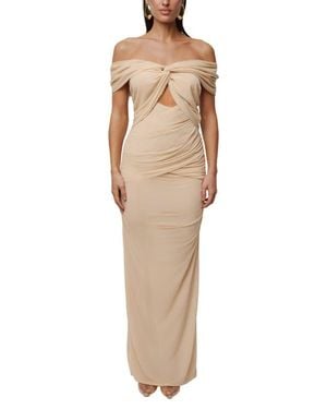 JLUXLABEL Alessandra Off Shoulder Maxi Dress - Natural