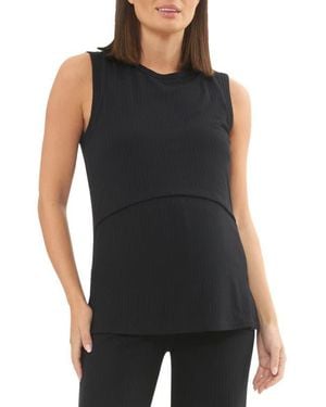 Ripe Maternity Peter Rib Nursing Tank - Black