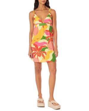 Maaji Tropical Breeze Cover-Up Minidress - Orange