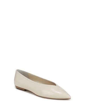 Veronica Beard Bancroft Pointed Toe Flat - Natural