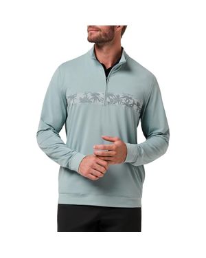 Travis Mathew Trophy Life Quarter Zip Pullover - Blue