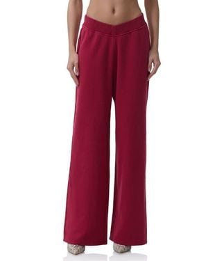 AFRM Dustin V-Waist Wide Leg Sweatpants - Red