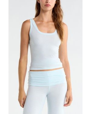 Open Edit Dreamy Rib Pajama Tank - White