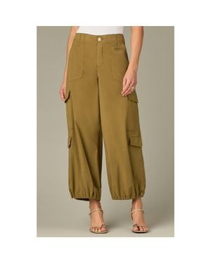 Wit & Wisdom Skyrise High Waist Wide Leg Utility Pants - Green