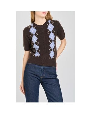 Wayf Esther Short Sleeve Cardigan - Black