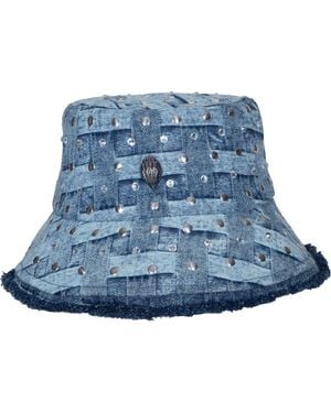 Kurt Geiger Embellished Denim Bucket Hat - Blue