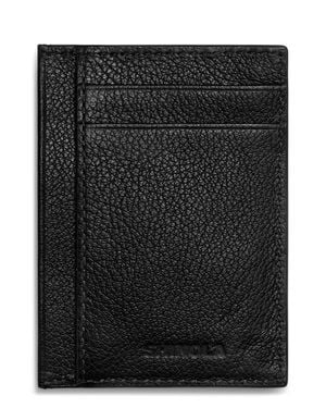 Shinola Canfield Essential Id Pebble Leather Card Holder - Black