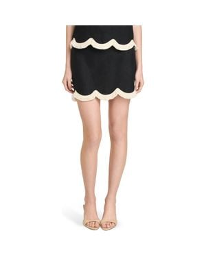 Wayf Encore Scallop Trim Skirt - Black