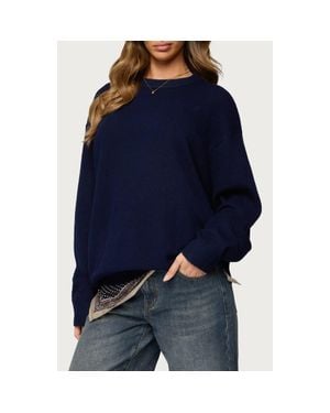 Edikted Ximenia Cutout Back Sweater - Blue