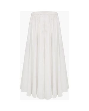 Oddli Pleated Poplin Skirt - White